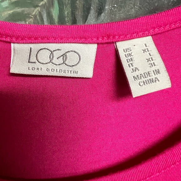 LOGO by Lori Goldstein Pink Tank Top - Picture 2 of 9